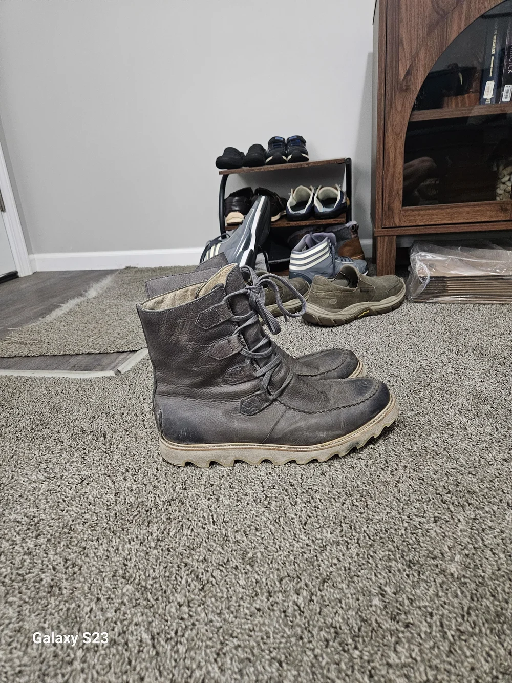 Sorel NM1873 Men’s Size 13 Leather Lace Up Winter Boots Brown Rugged